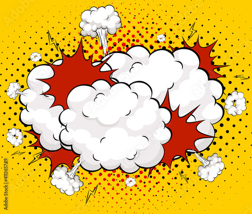 Blank boom comic speech bubble