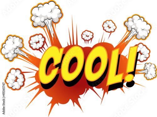 Comic speech bubble with cool text