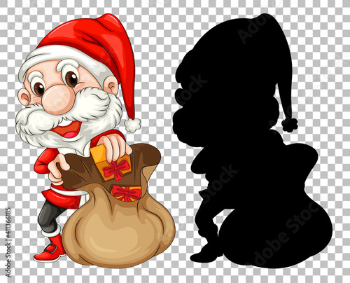 Santa and present bag