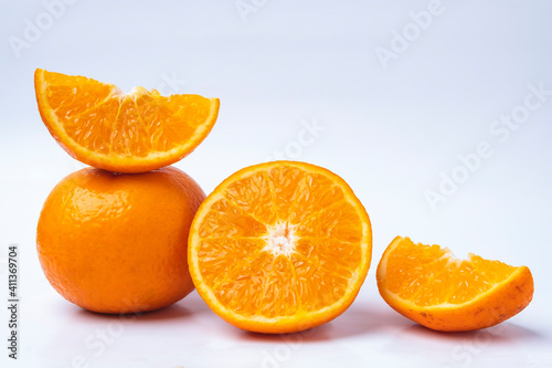 Fototapeta Naklejka Na Ścianę i Meble -  Taiwan orange fruit on white background