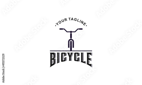 Bicycle Logo Design Illustration, bicycle vector logo in white background