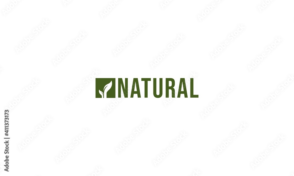 natural logo on white background