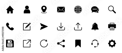 Website icon set. for computer, web and mobile apps
