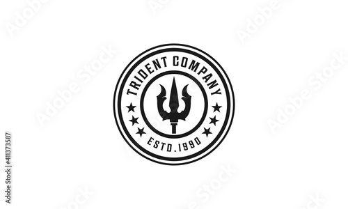 trident company logo in white background