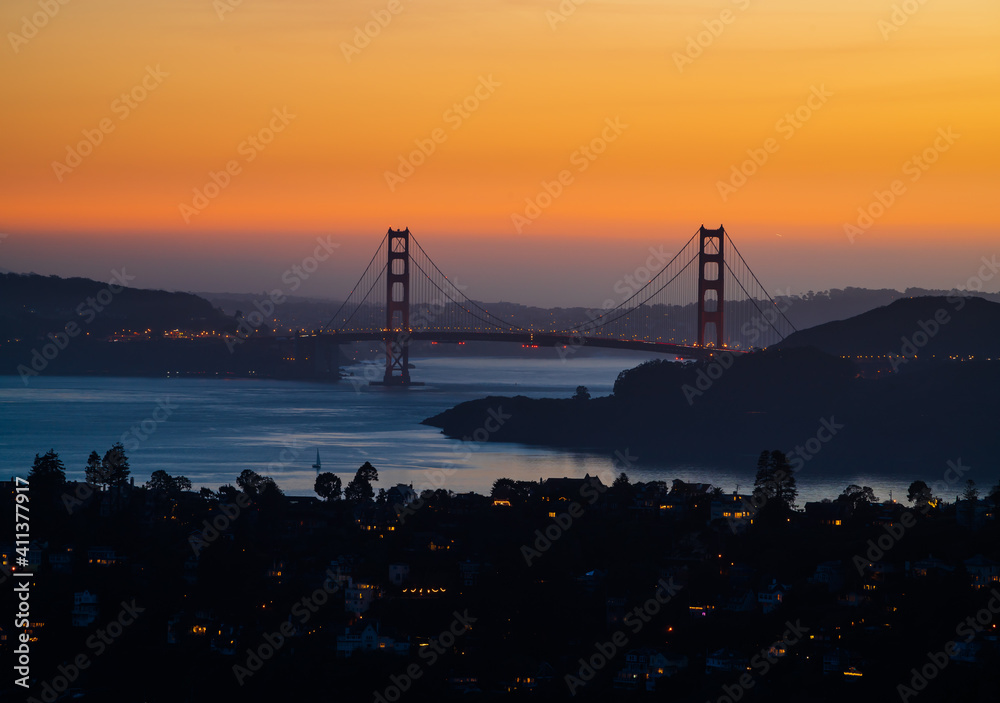 Tiburon View of Golden Gate Bridge  
