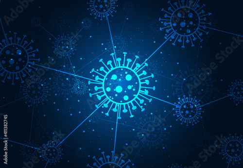 Co vid-19, Coronavirus concept. Modern background of dangerous virus spreading. vector illustration