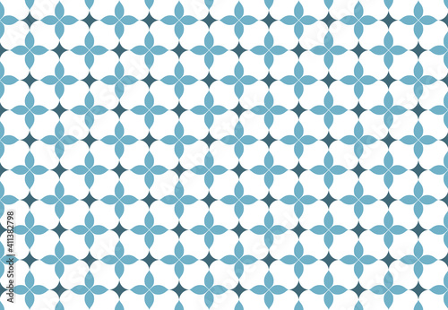 Beautiful blue and white background pattern, for wall decoration, or tile pattern.
