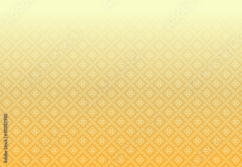 Golden Thai pattern on a white background, wall decoration pattern in Thai temples. vector illustration