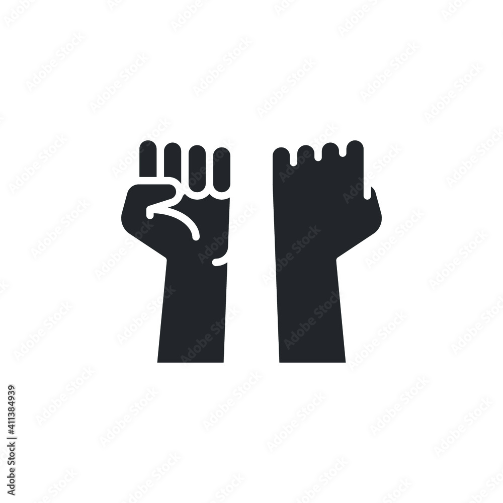 Fist raised up, strong arm glyph icon. Solid style sign for web and app. Fist hand up gesture vector illustration on white background. Power, solidarity and freedom concept. EPS 10 Fist raised up, strong arm glyph icon. Solid style sign for web and app. Fist hand up gesture vector illustration on white background. Power, solidarity and freedom concept. EPS 10