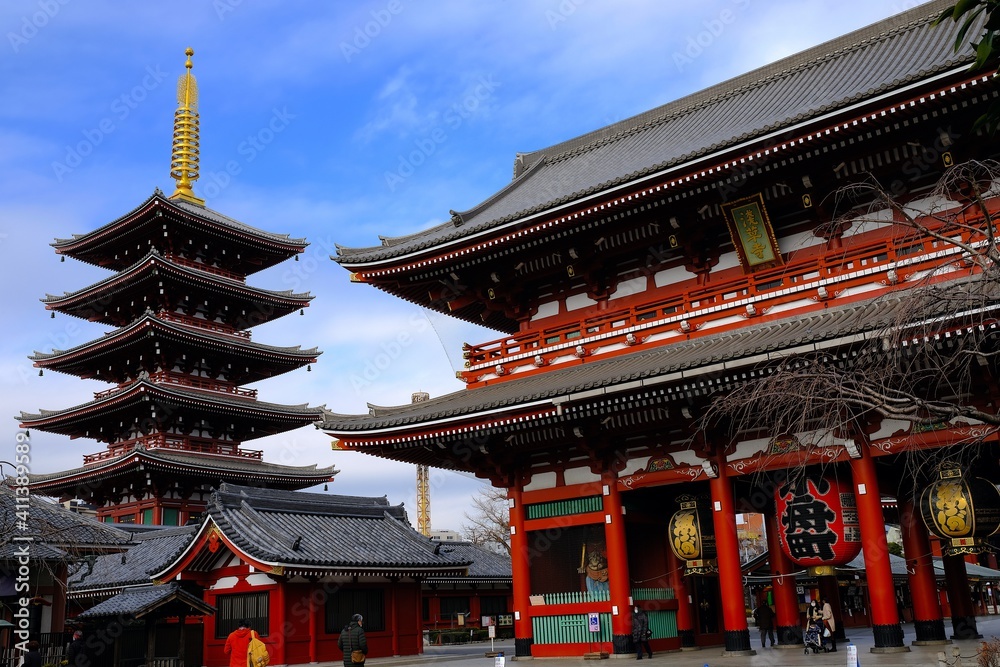 浅草寺・宝蔵門と五重塔 浅草寺・宝蔵門と五重塔