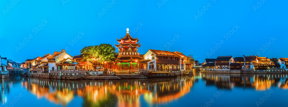Night view of Suzhou ancient town