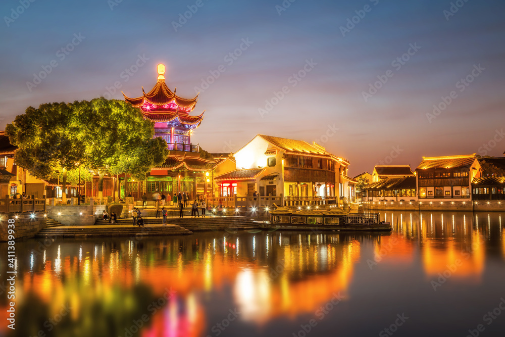 Night view of Suzhou ancient town