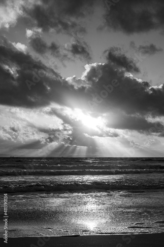 storm clouds over the sea