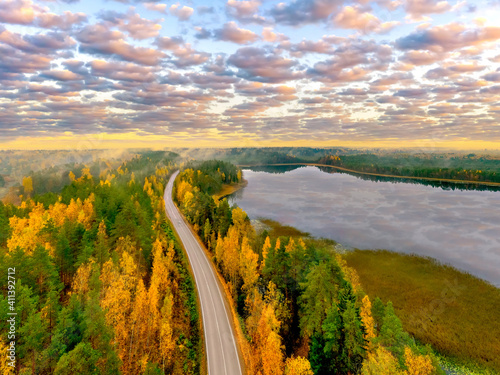 Autumn landscape from a hei...