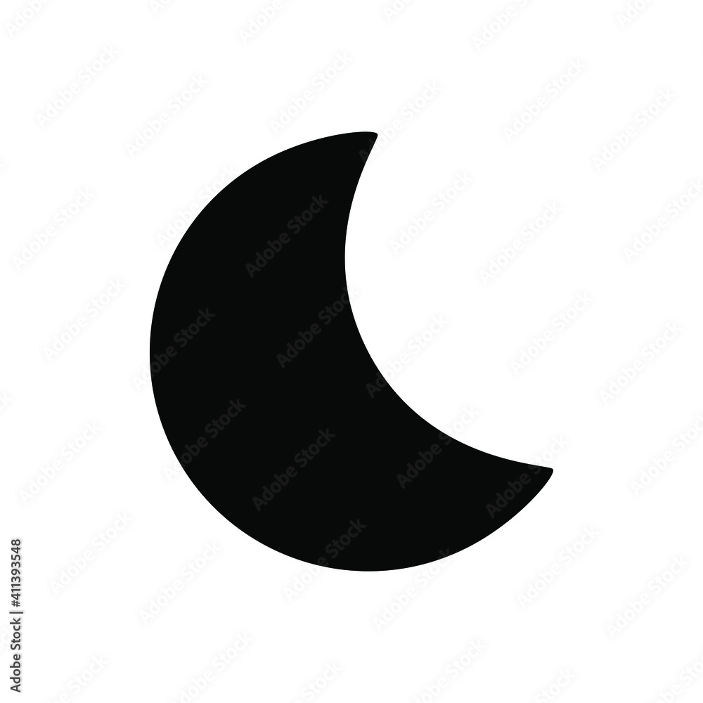 Fototapeta premium Moon crescent icon