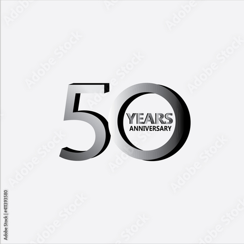 50 Anniversary Modern Stamp Seal for Birthday Wedding Party