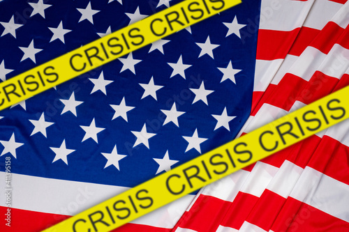 Crisis lettering on backgro...