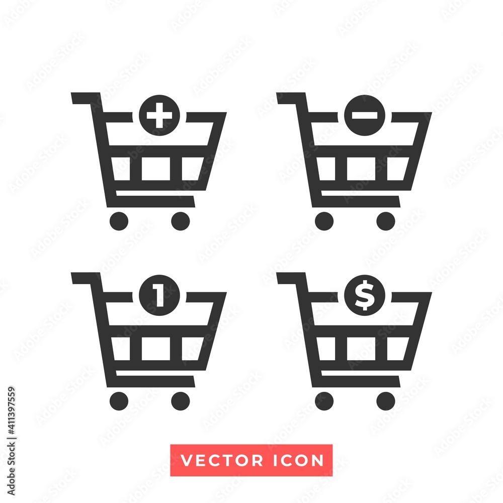 icon set of shopping cart. e commerce icon. icon set of shopping cart. e commerce icon.