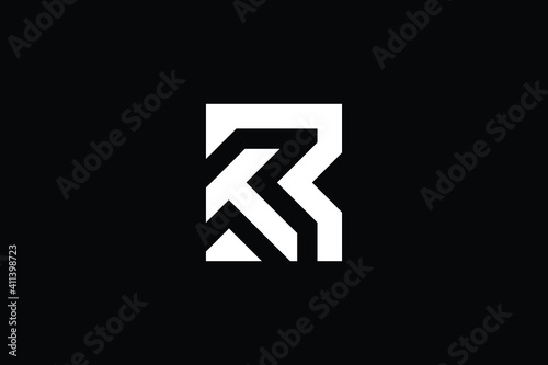 RT logo letter design on luxury background. TR logo monogram initials letter concept. RT icon logo design. TR elegant and Professional letter icon design on black background. T R RT TR photo