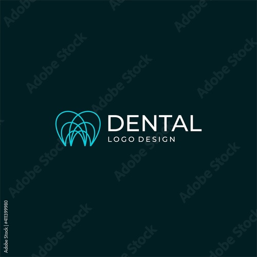 Modern and unique logo about teeth, dental with geometric lines.
EPS 10, Vector.
