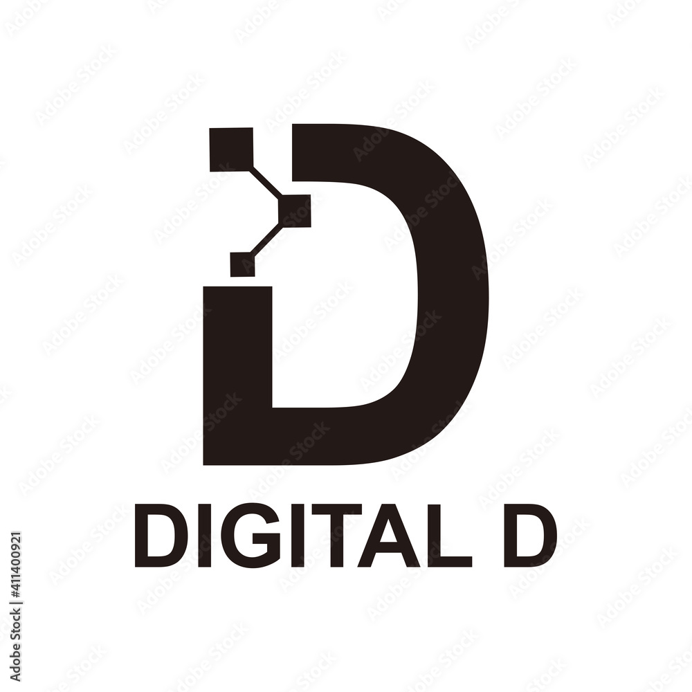 Letter d pixels logo initial design template Letter d pixels logo initial design template