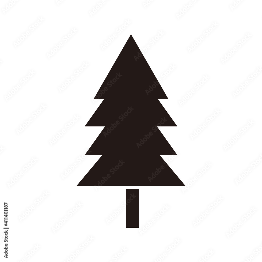 pine trees logo icon template 