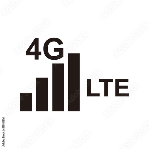 4g lte icon design template vector isolated illustration
