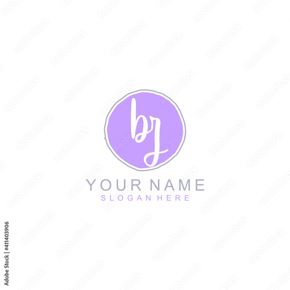BZ Initial handwriting logo template vector BZ Initial handwriting logo template vector