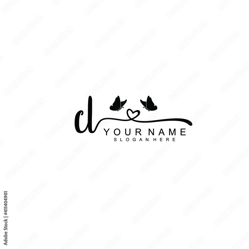 CL Initial handwriting logo template vector CL Initial handwriting logo template vector