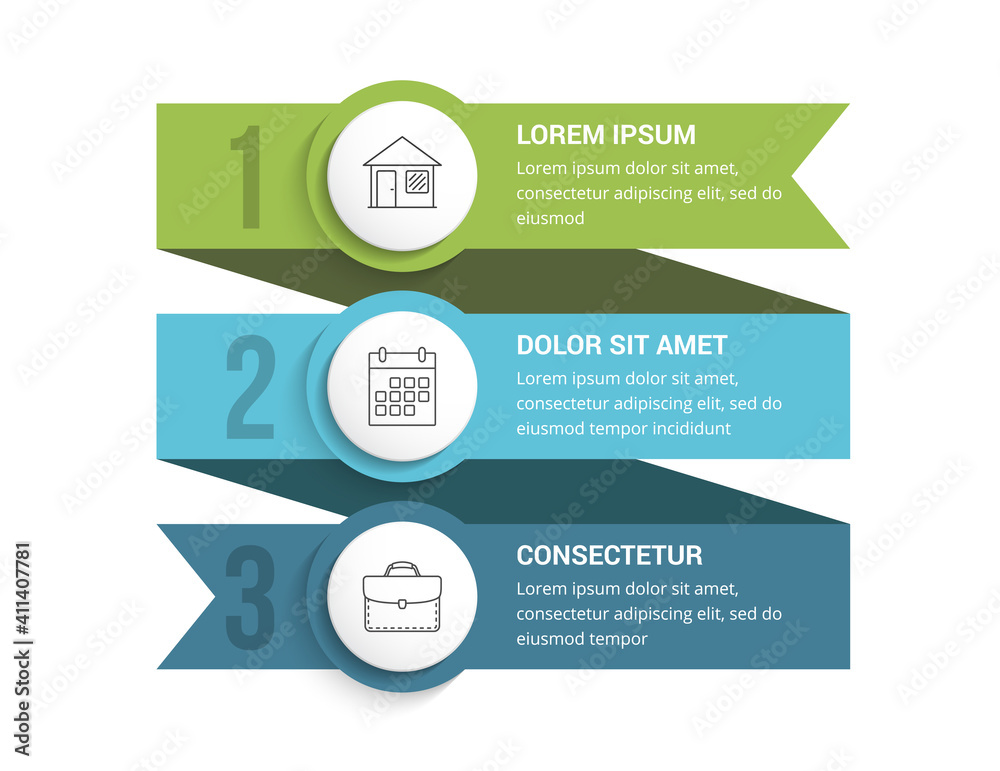 3 Steps - Infographic Template 3 Steps - Infographic Template