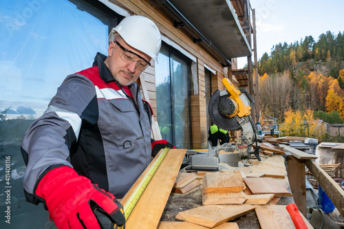 Builder man is processing w...