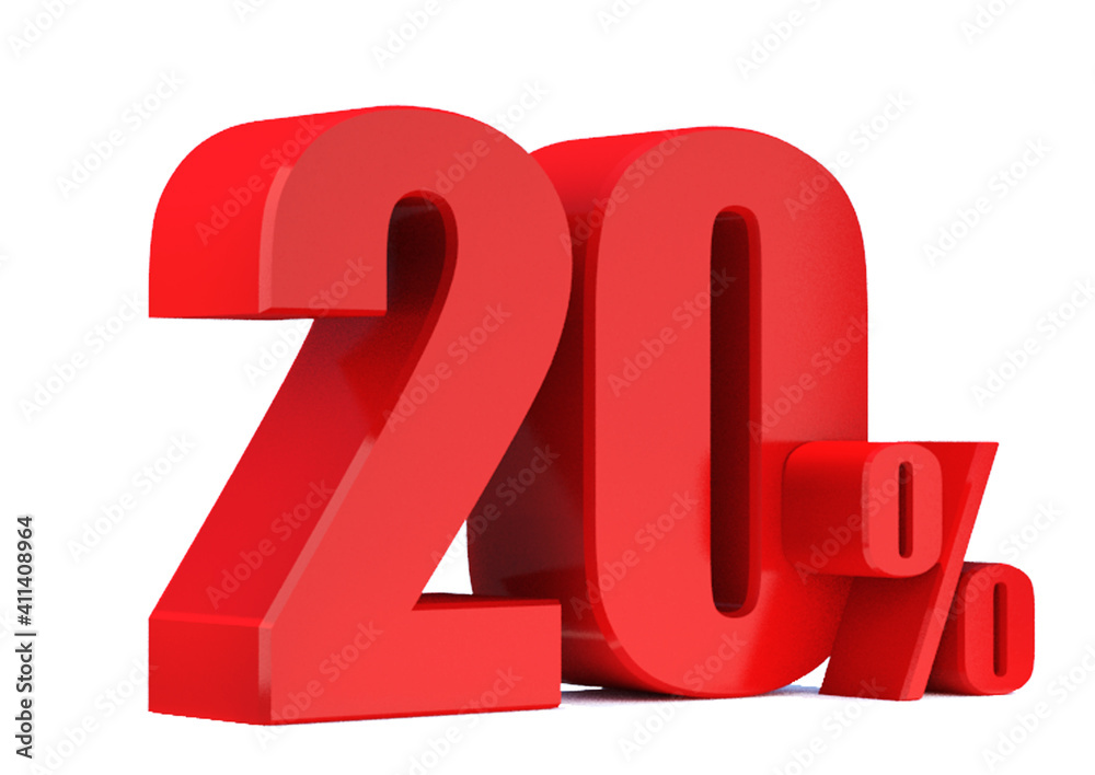 20 Percent off 3d Sign on White Background, Special Offer 20% Discount Tag, Sale Up to 20 Percent Off,big offer, Sale, Special Offer Label, Sticker, Tag, Banner, Advertising, offer ... See More 20 Percent off 3d Sign on White Background, Special Offer 20% Discount Tag, Sale Up to 20 Percent Off,big offer, Sale, Special Offer Label, Sticker, Tag, Banner, Advertising, offer ... See More