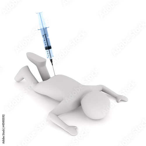 patient with medical syring...