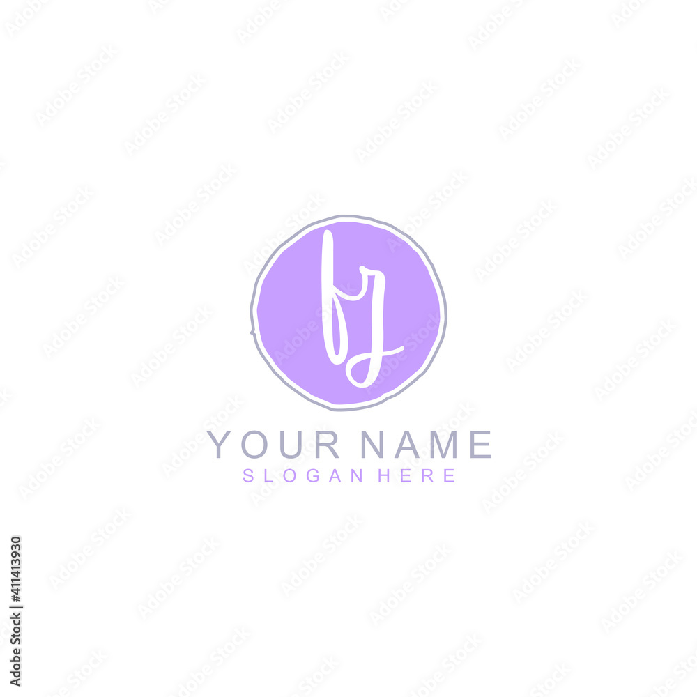 FZ Initial handwriting logo template vector FZ Initial handwriting logo template vector