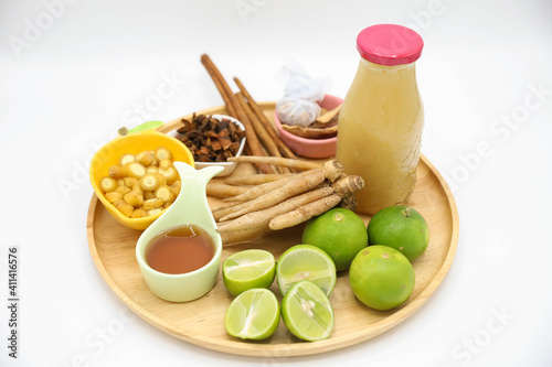 Herbs and Krachai Juice for cooking