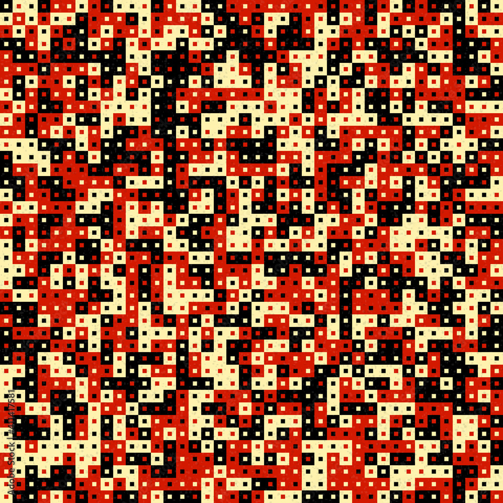 Fototapeta premium Abstract Geometric Pattern generative computational art illustration
