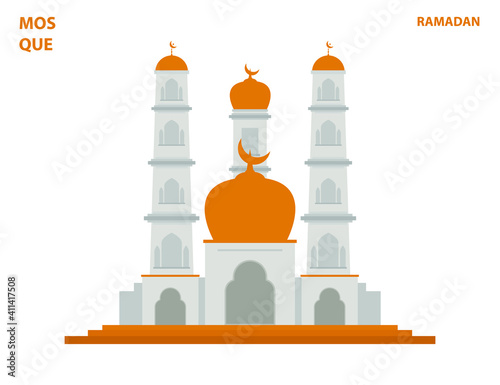 simple mosque design for the celebration of the month of Ramadan