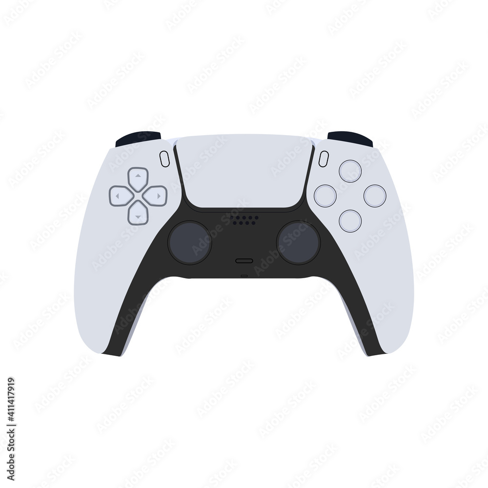 Futuristic new design console game controller, vector illustration ...