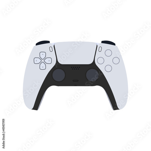 Futuristic new design console game controller, vector illustration