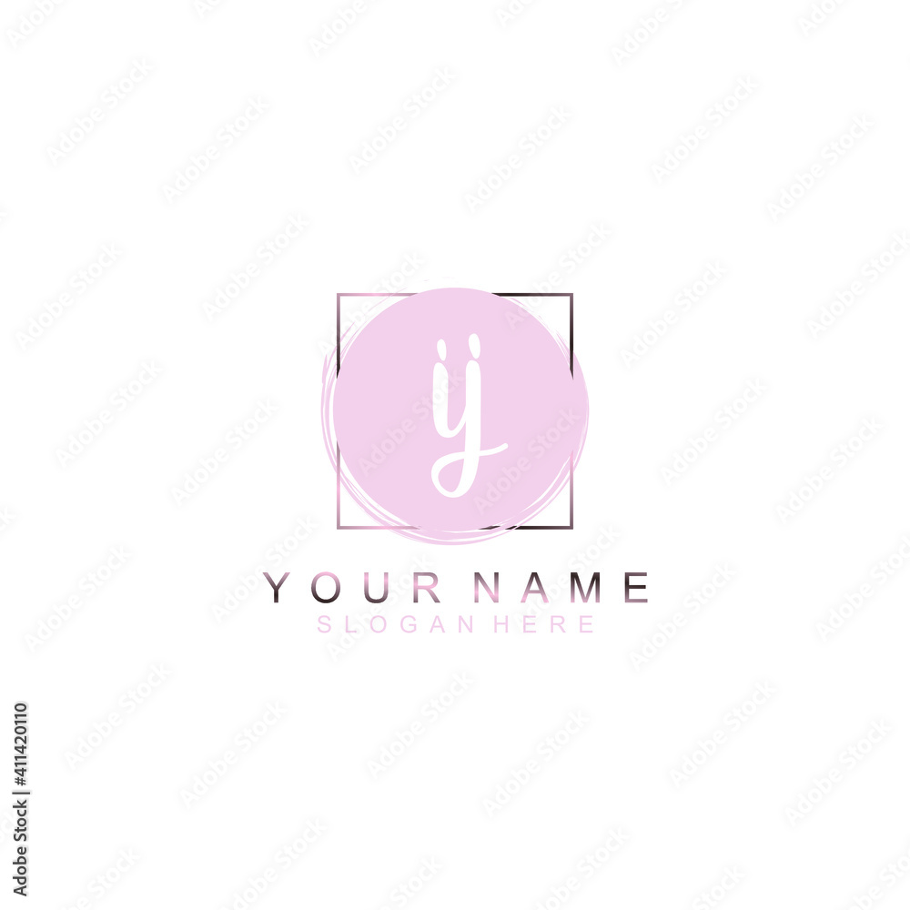 IJ Initial handwriting logo template vector IJ Initial handwriting logo template vector