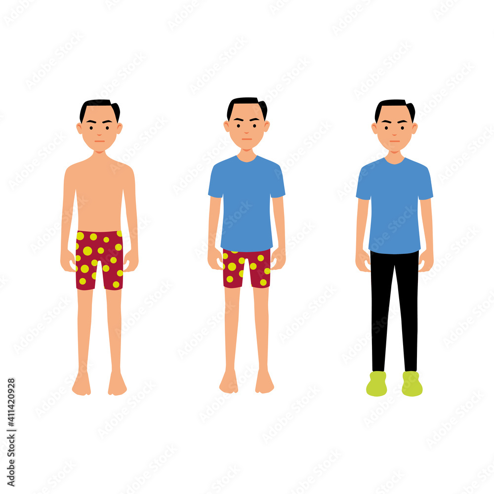 cartoon male illustration, vector illustration, white background
