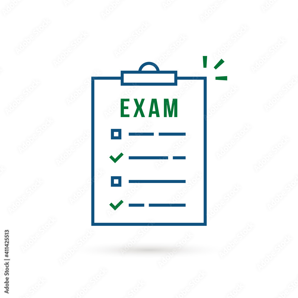 simple thin line examination list icon simple thin line examination list icon