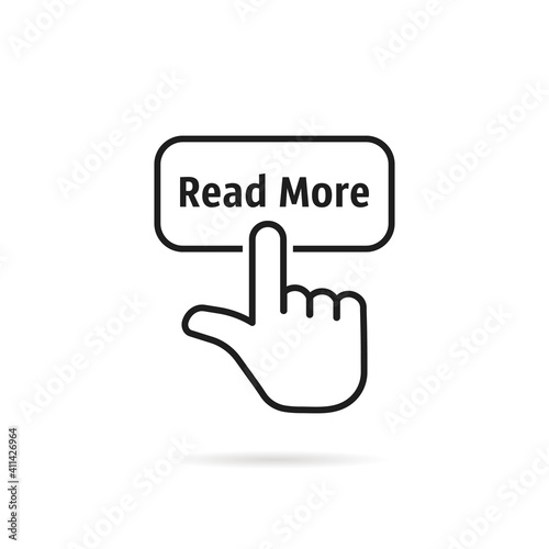 linear hand with black read more button
