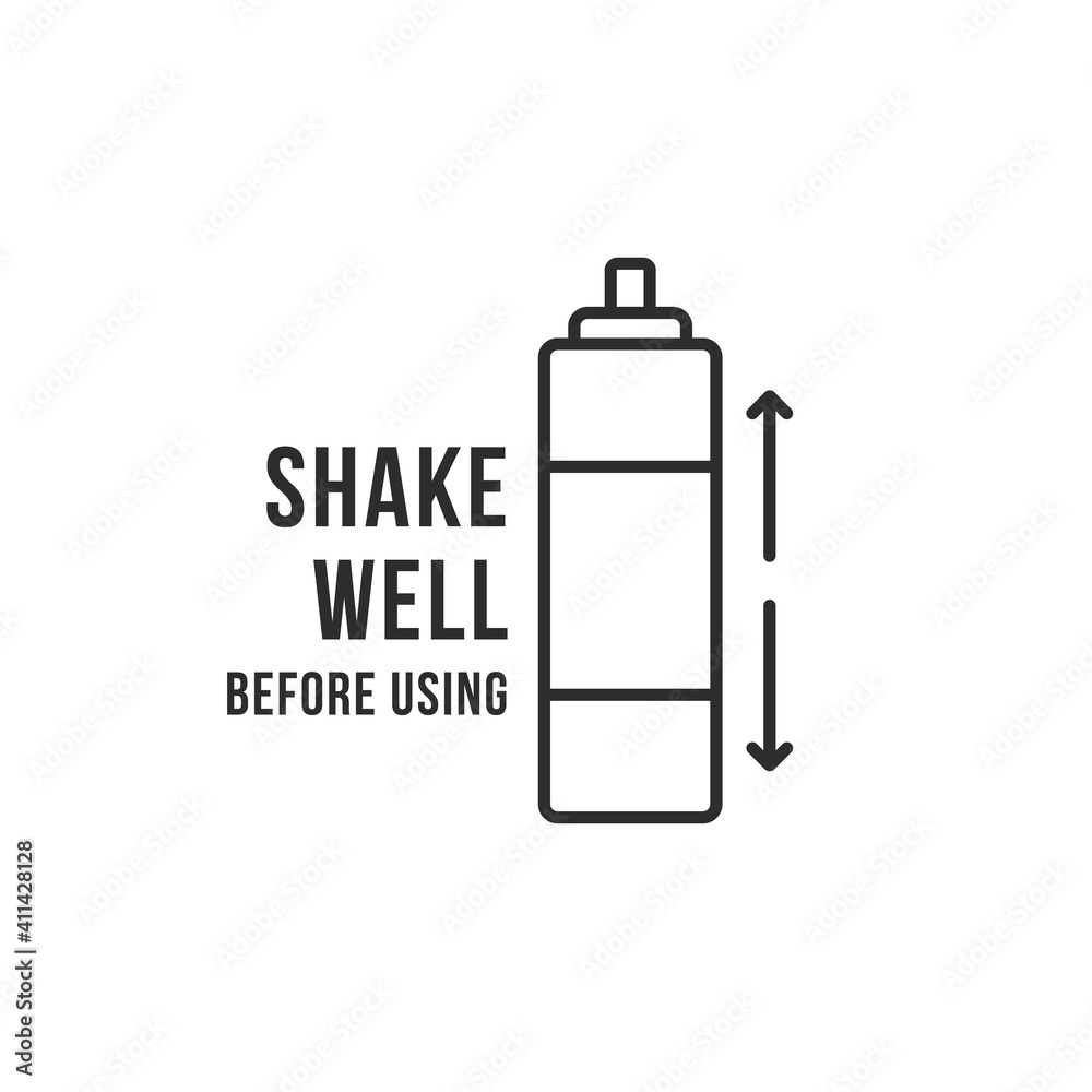 shake well black thin line bottle shake well black thin line bottle