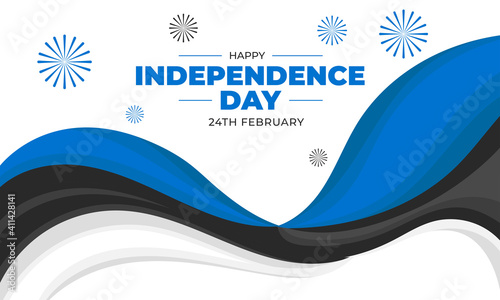 Estonia independence movement day, Patriotic Estonian flag banner post concept for august 5, Vector