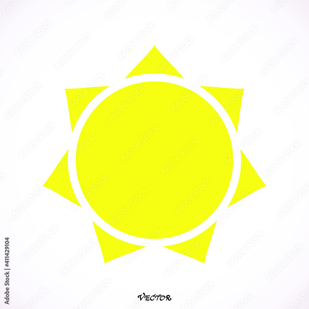 sun icon icon isolated on white background sun icon icon isolated on white background