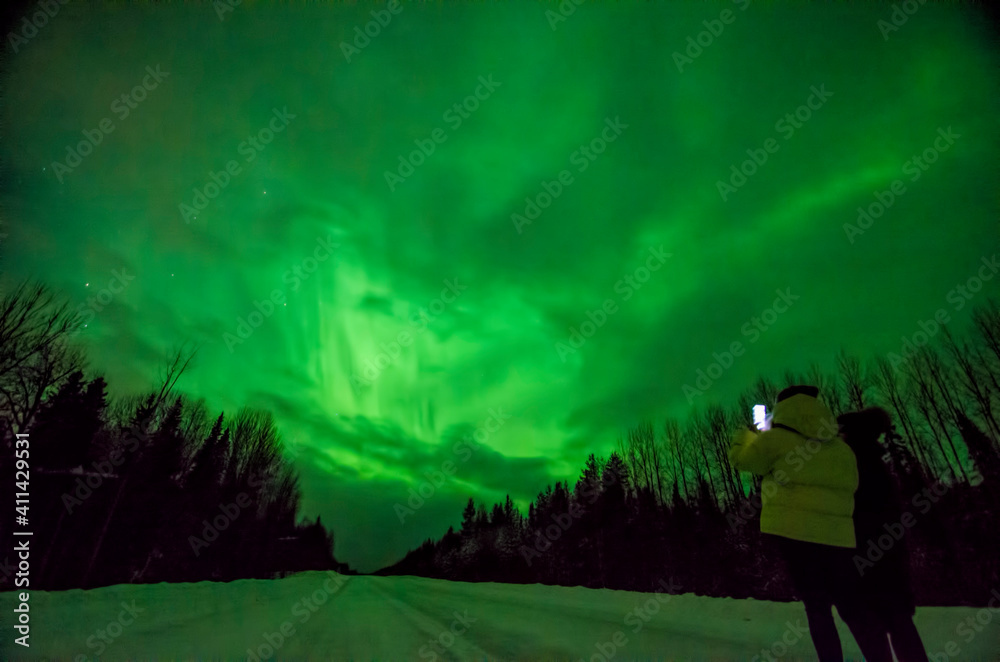 People are watching the northern lights