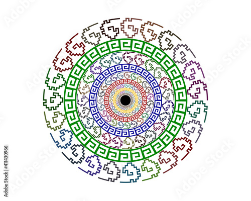 patterns in a circle of different configurations