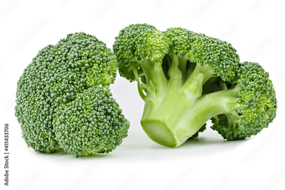 Fresh broccoli on a white background. Fresh broccoli on a white background.