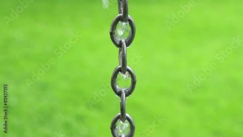 chain links on green background